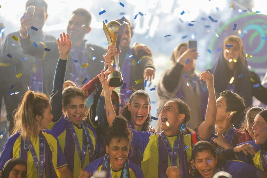 رونالدو يهنئ سيدات فريق النصر بلقب بطولة الدوري السعودي