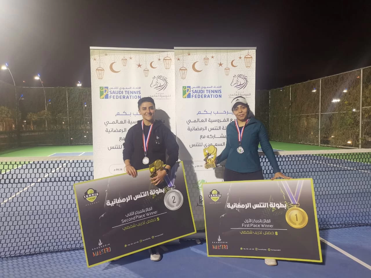 فازت لاعبة التنس السعودية رغدة بنت عبد الله بن وثلان، ببطولة كرة المضرب الرمضانية التنشيطية التي أسدل الستار على فعالياتها بملاعب التنس في منتجع الفروسية العالمي بالعاصمة السعودية الرياض.